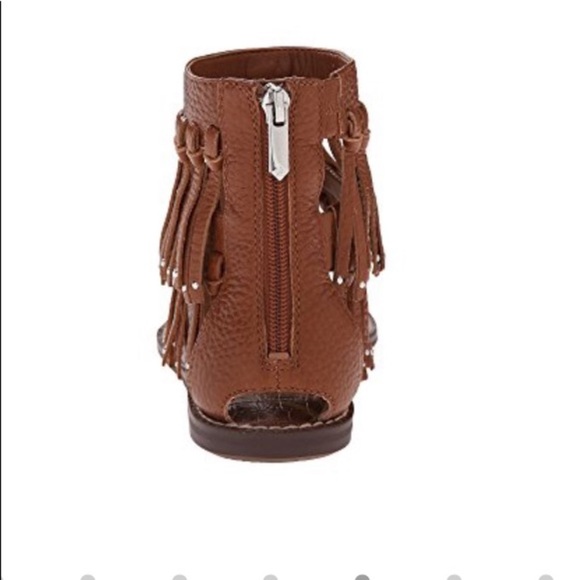 Sam Edelman “Griffen” Leather Brown fringe gladiator sandals 7.5M NWT - Picture 7 of 14